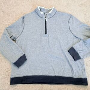 Copper & Oak Men's Gray Quarter-Zip Sweater XXL